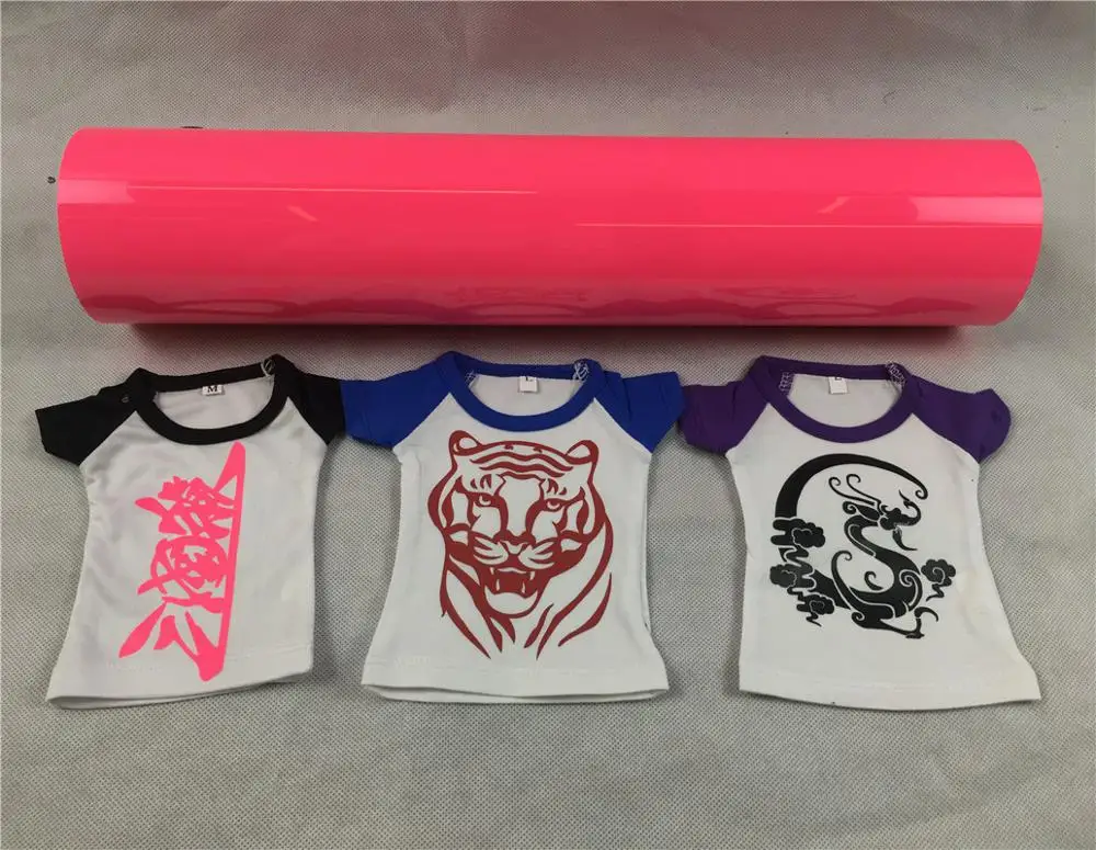 
Ada Made in china 50cm*25m sticky back red color PU heat transfer film for garment 