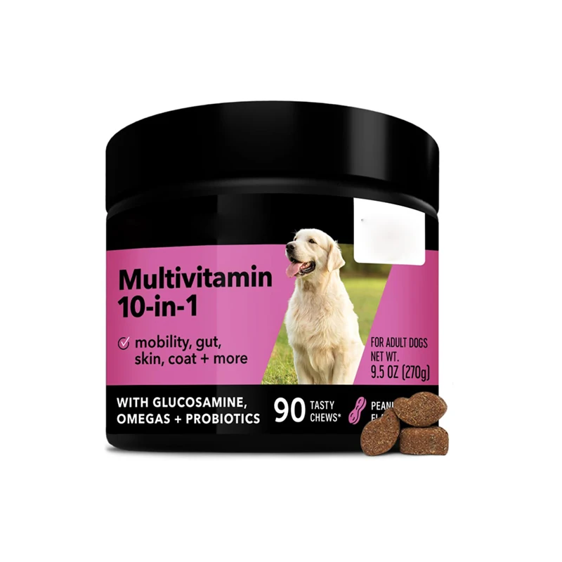 Private Label 10 in 1 Dog Multivitamin Soft Chews Dog Supplements & Vitamins