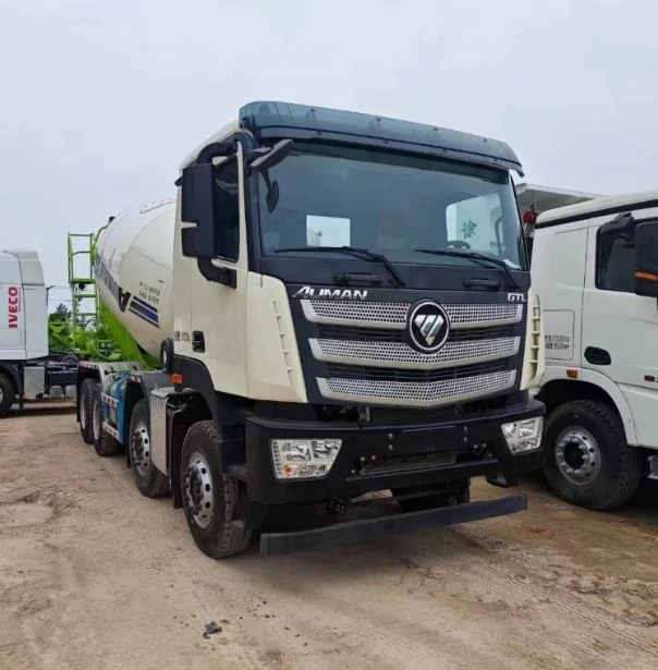 used Foton Auman 8X4 12 Wheeler 12cbm Concrete Cement Mixer Truck for sale