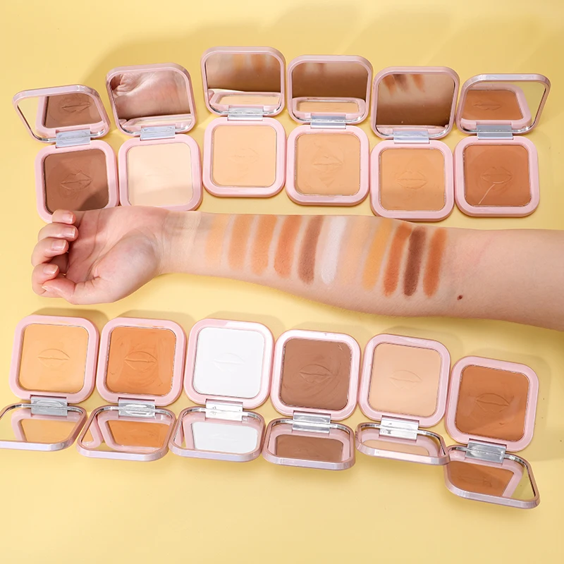 Your Own Brand Contour Palette 12 Color Face Setting Pressed Powder For Dark Skin