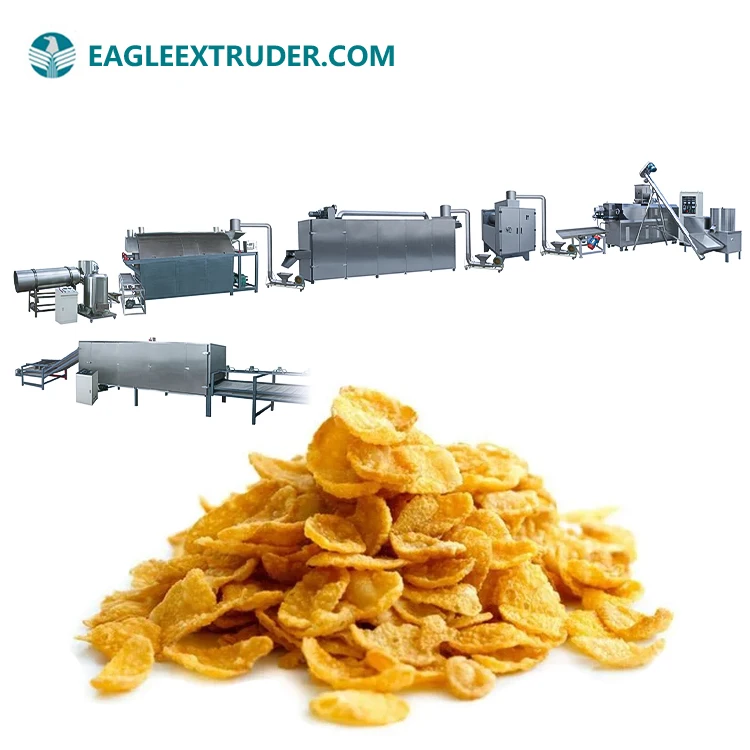 Jinan Eagle DP new easy to operate corn chip breakfast cereal production line, potato and corn chip processing machine