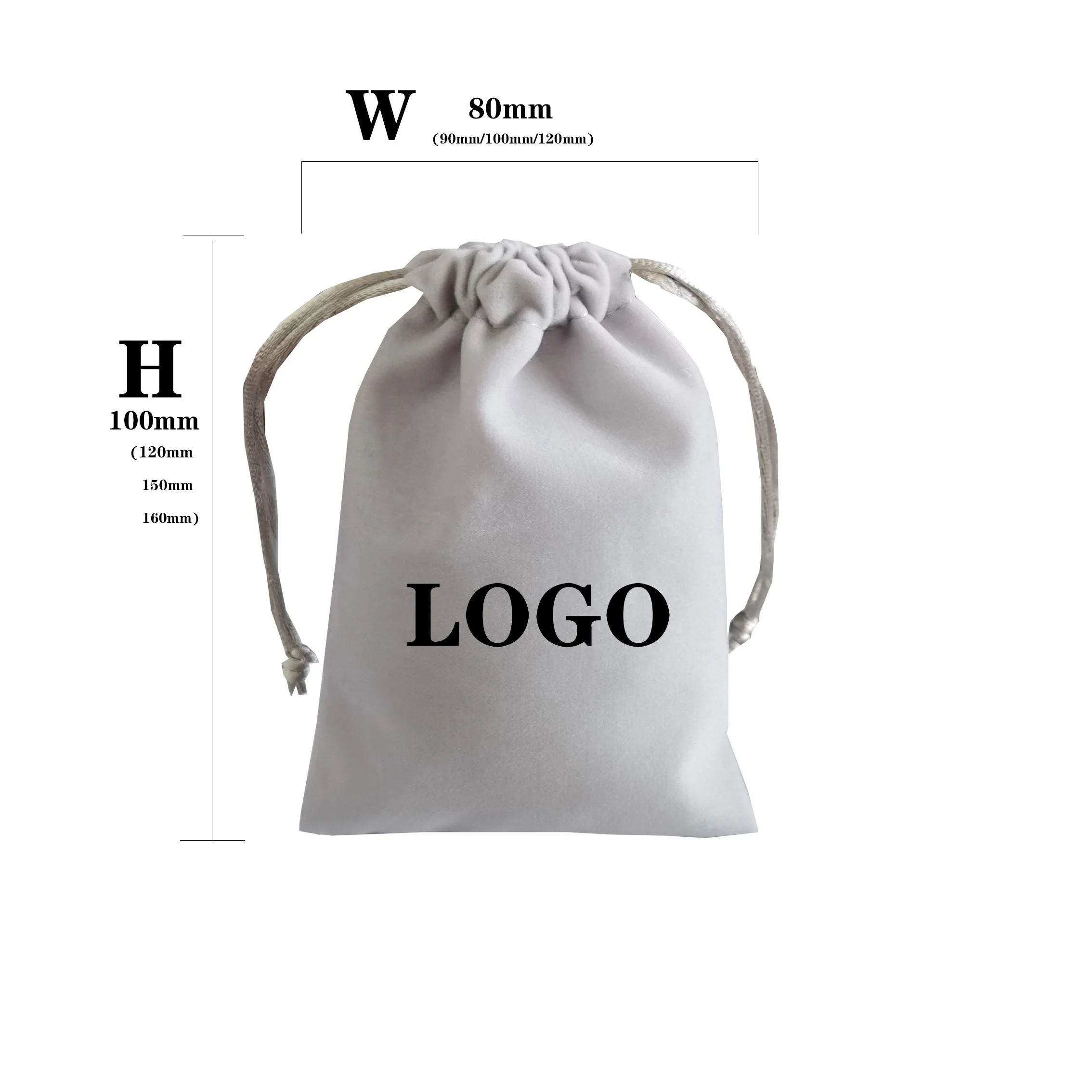 
Gray cheap velvet bag, daily cosmetic jewelry display jewelry bag, button flip mail bag.Jewelry drawstring packaging bags 