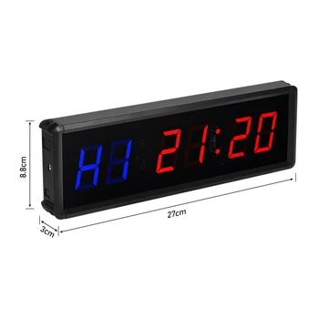 Interval Sports Clock 6 Digital Wall Led Countdown Timer Gym Fitness  Timer