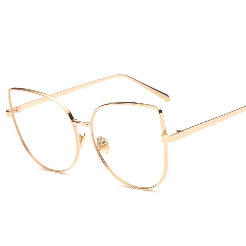 New arrivals oversized big metal frame women eyeglasses lenses optic lens spectacle fashion optical frames eyeglass