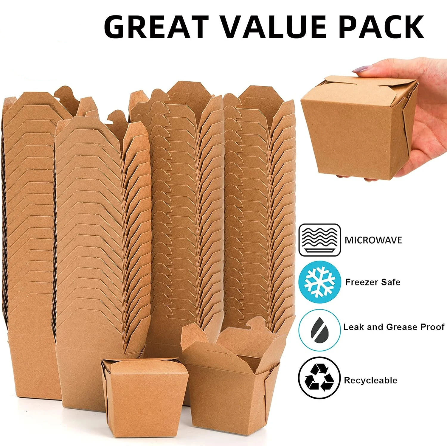 16OZ 26OZ Disposable Paper Doner Box Custom Printing Kebab Box Food Packaging Takeout Container Customisable Paper Noodle Box