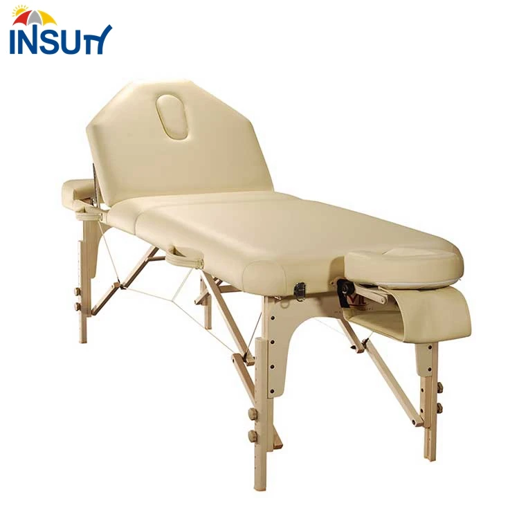 Manufacturer wholesale solid portable folding massage table PU leather facial bed for sale