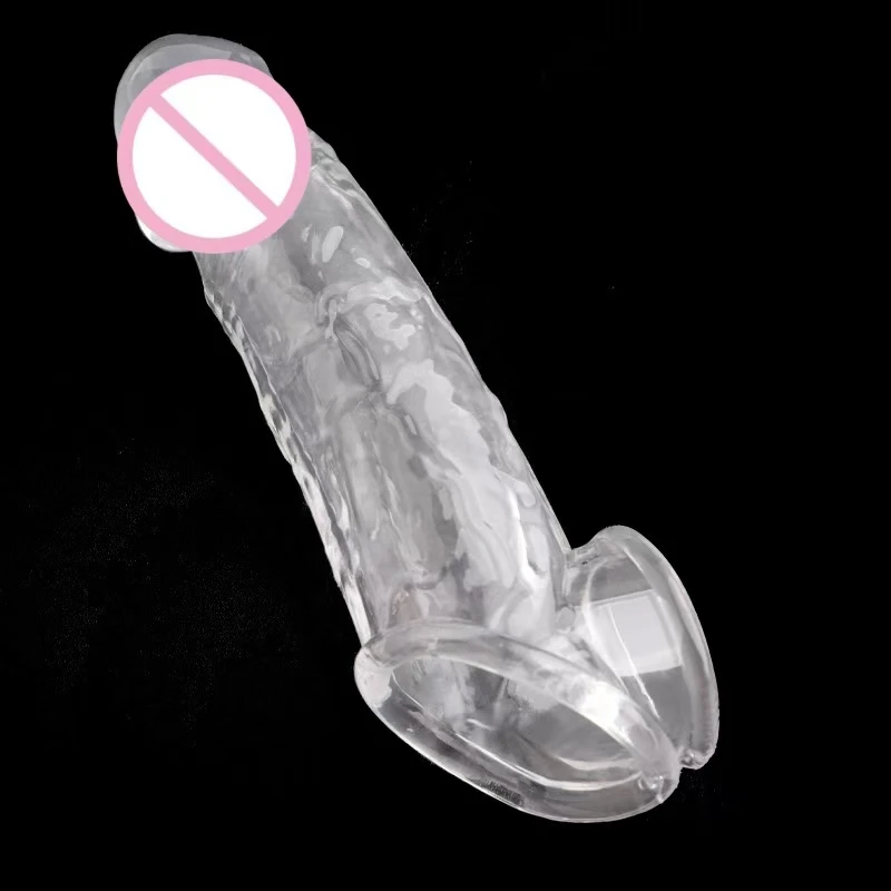 penis sleeve Reusable Condom Penis Extension Sleeve Delay Ejaculation Cock Cover Penis Extender Sex Toys For Men Adults Products