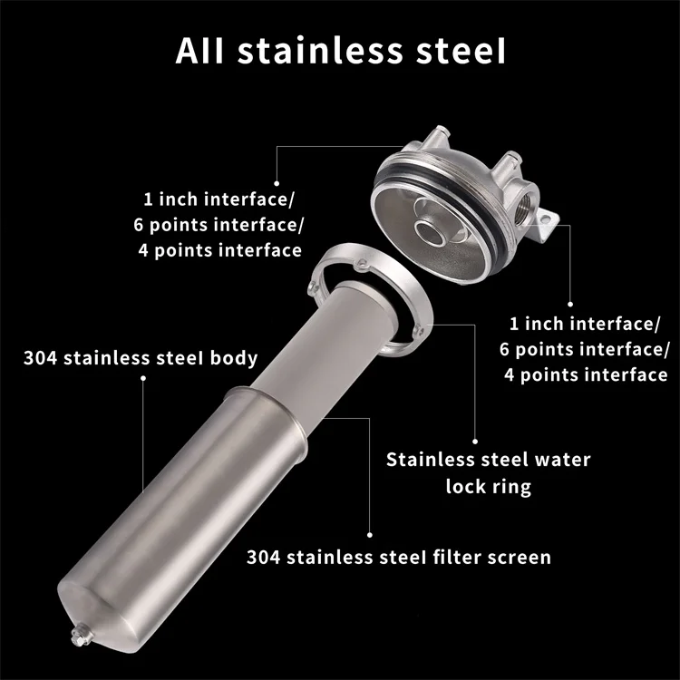 NSF HMS-10C Stainless Steel Kitchen  Water Purifier  Filtration Water System Filter Housing