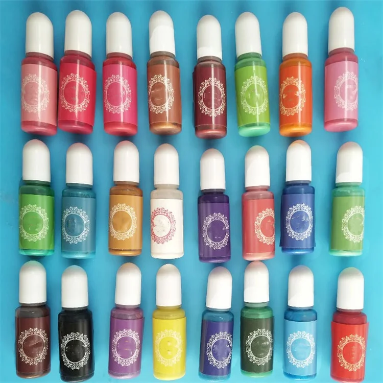 Wholesale High Gloss Odorless Easy Mix Arts and Crafts Natural Mica Plate Resin Pigment Liquid for resin