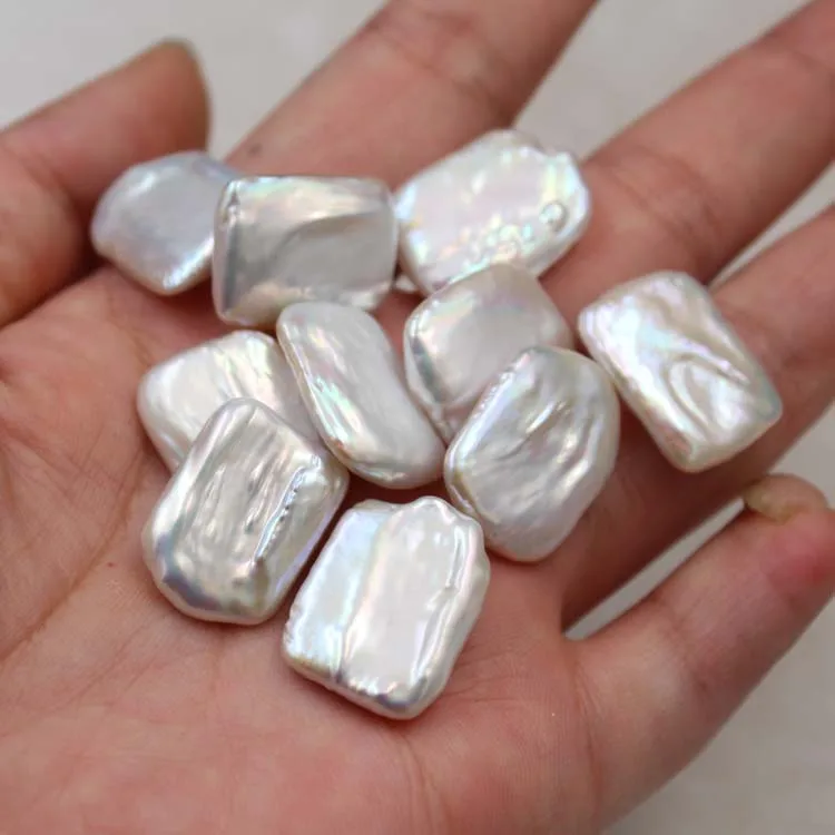 handcrafted square natural freshwater cultured baroque pearl loose pearls