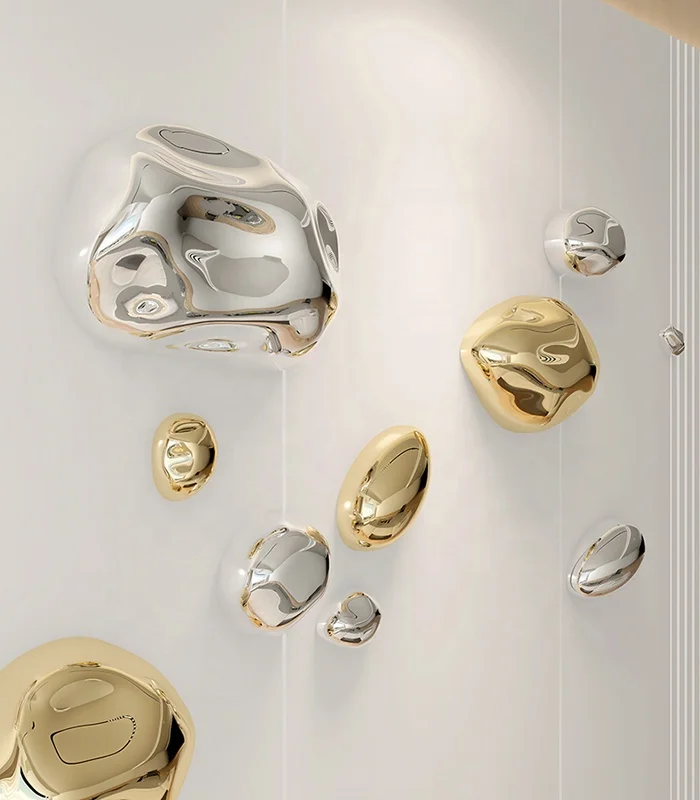 Living Room Background Stainless Steel Wall Decoration Wall Hanging Abstract Stone Luxury Wall Decoration