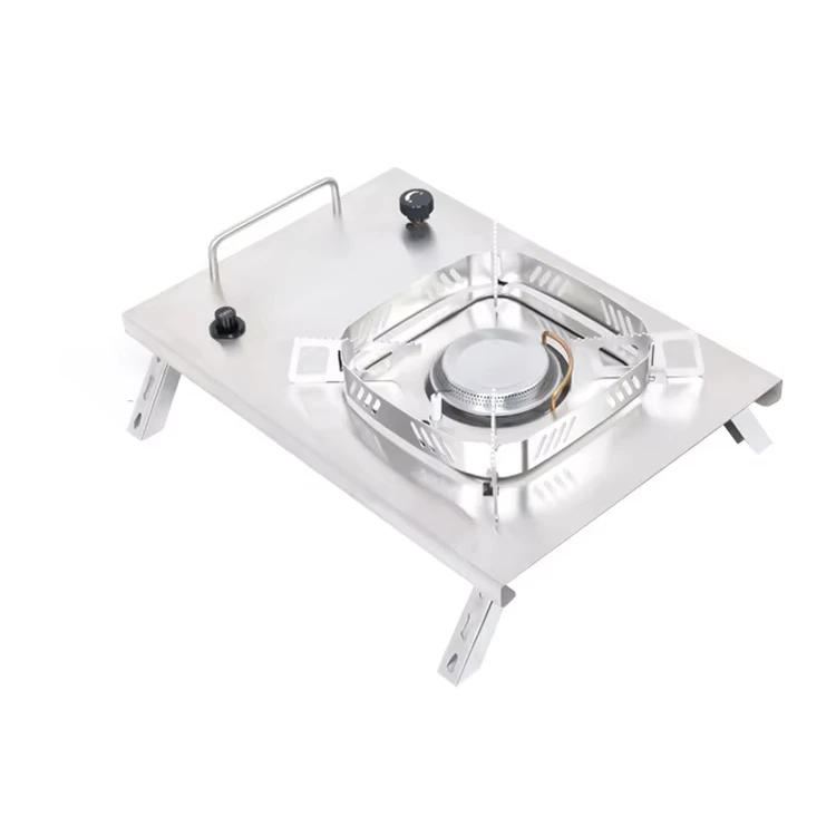 High Quality Outdoor Portable Tabletop Gas Stove with Storage Case IGT Windproof Stove Camping Picnic BBQ Folding Cass Stove