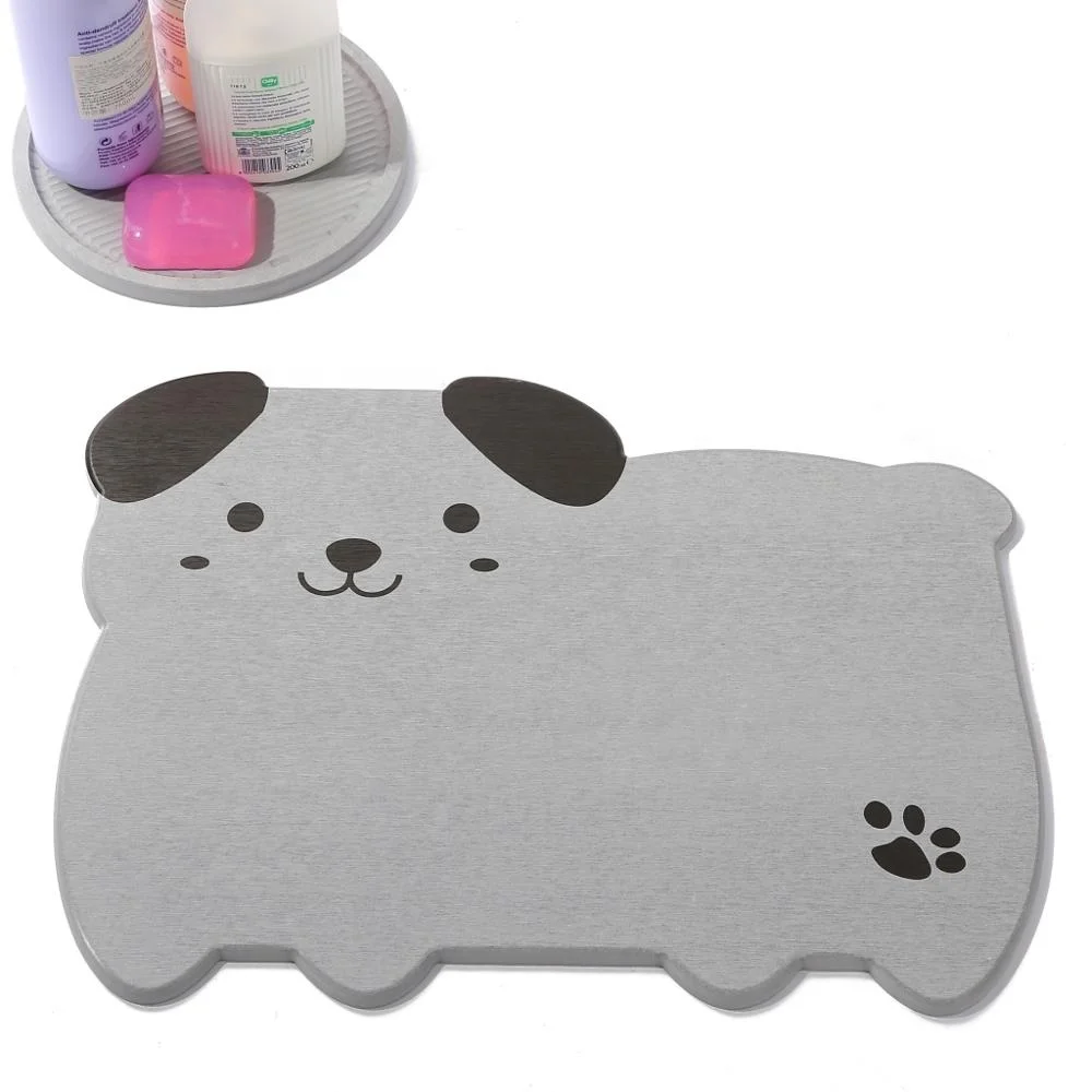 Eco-friendly fast drying diatomaceous earth mat water absorbent diatomite foot mat antibacterial diatomite bath mat