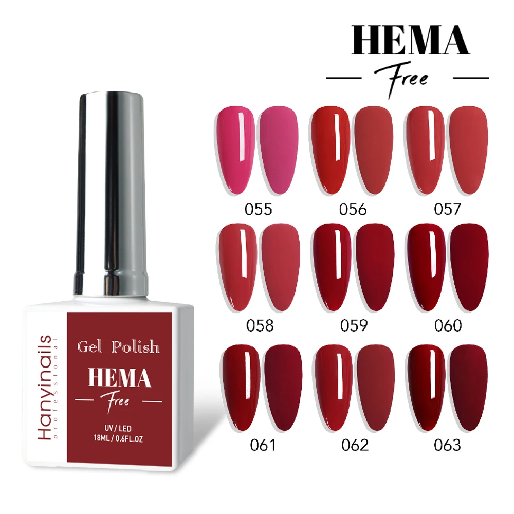 Hanyinails Private Hema Free Nail Gel Polish Light Color Gel Nail Polish With Wholesale Price