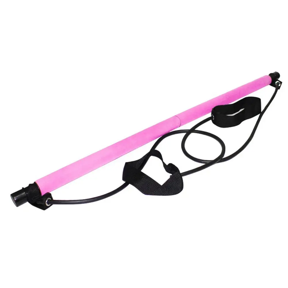 Multi-functional Stick with Resistance Band Yoga Pull Rods Pilates Bar for Gym Fitness Body Building Workout Exercise
