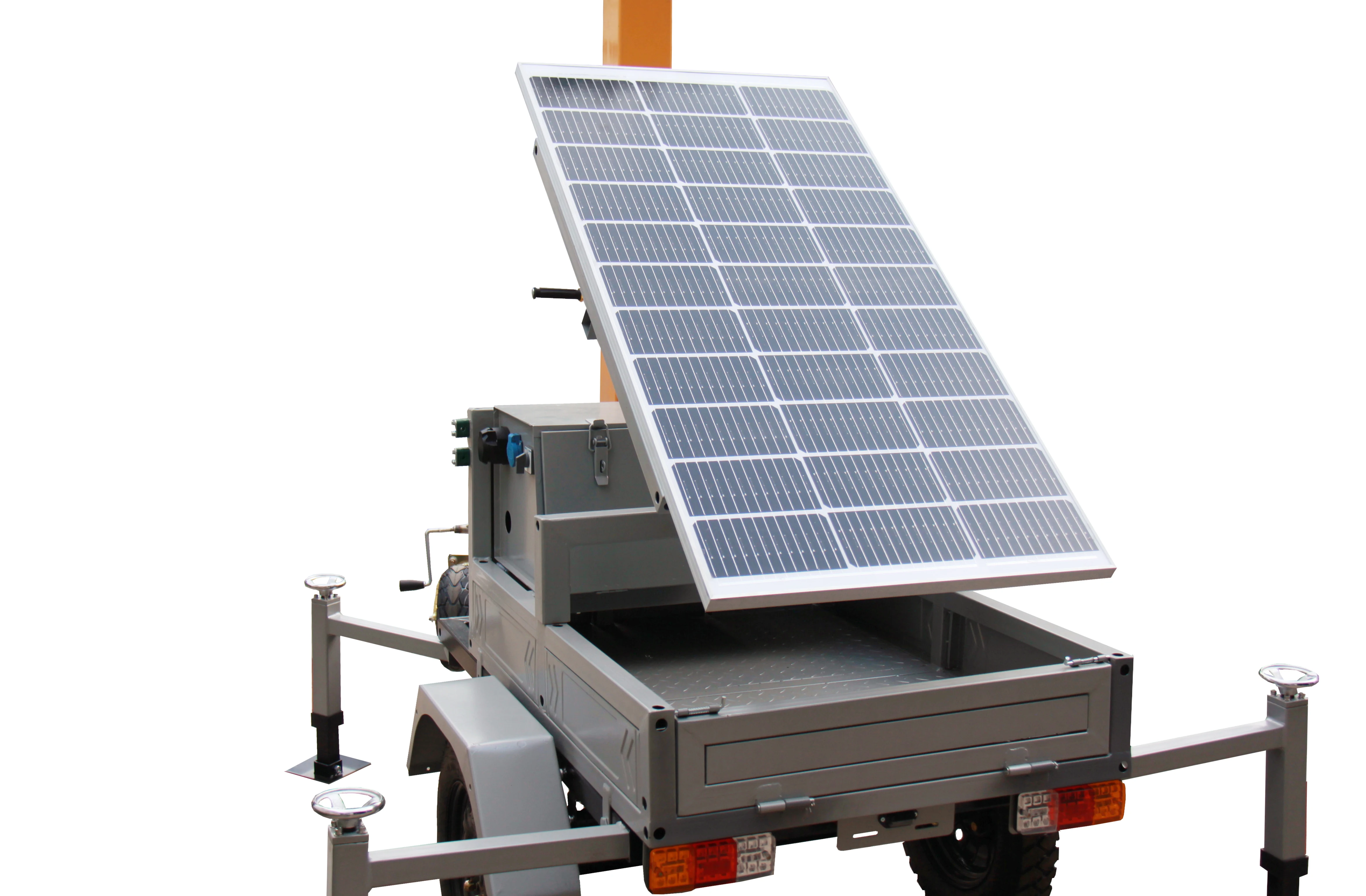 good quality light tower mobile trailer solar panel trailers with generator back up