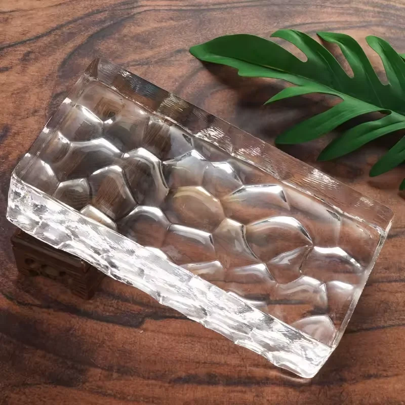 Colored Solid Crystal Glass Brick House Decoration Building Glass Block Designed Glass Brick Wall