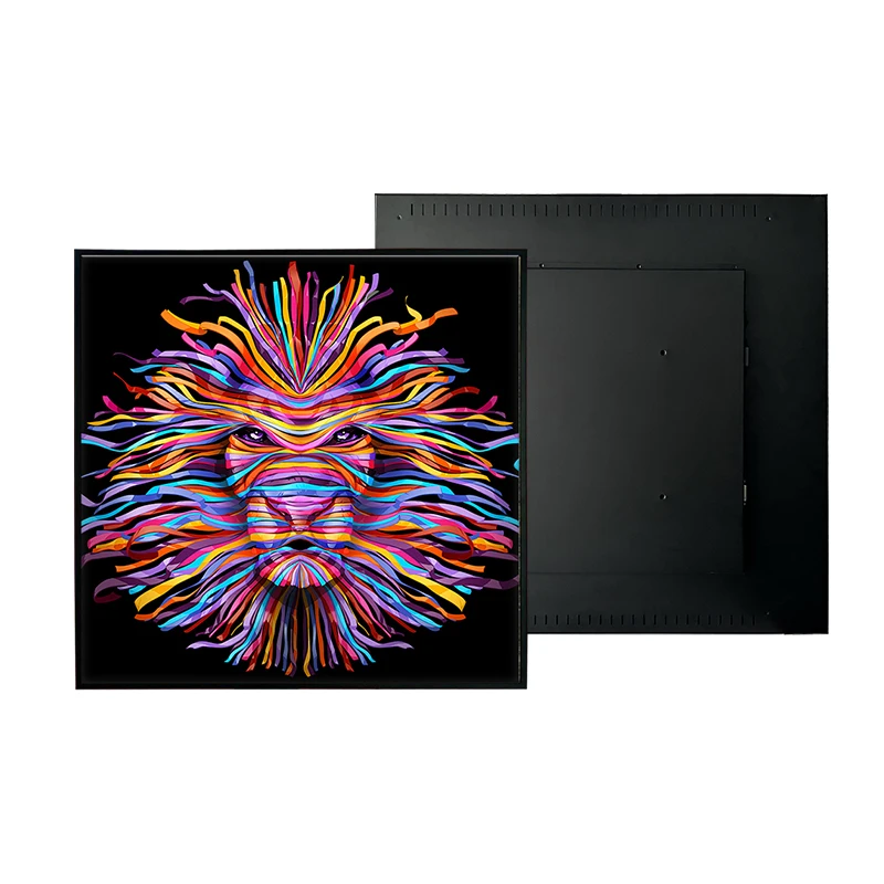 Square digital photo frame OEM LCD panel Digital signage Advertising electronic digital square art LCD display