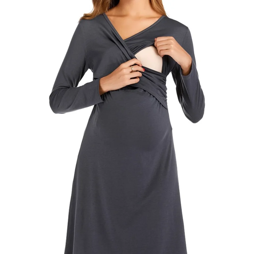 High Quality Summer Maternity Clothes Breathable Short Sleeve Elegant Pregnant Women Clothing Dresses