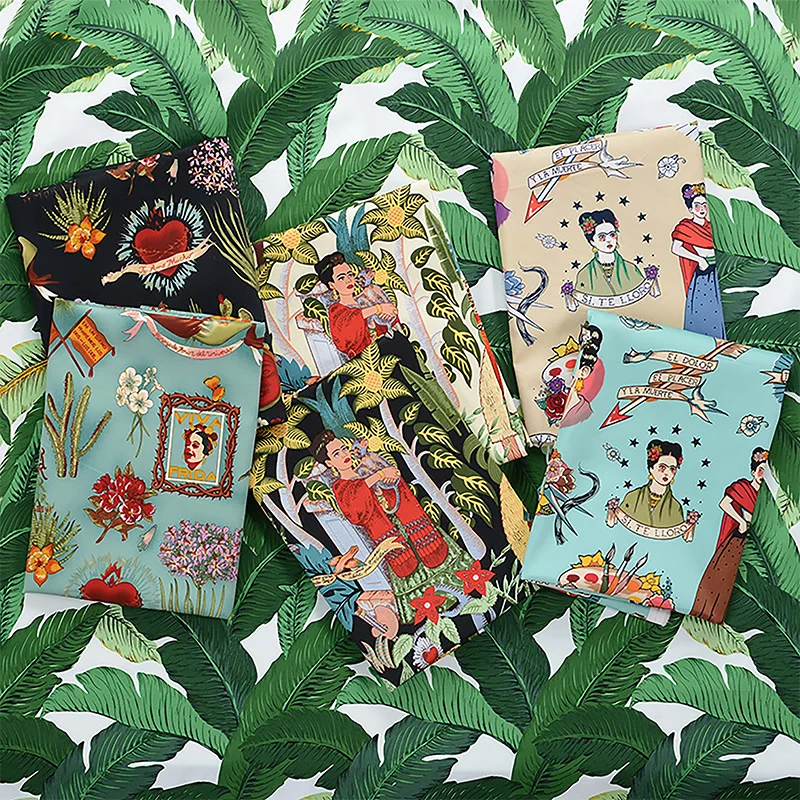 OEM Cheaper Europe and the United States the retro cotton stretch satin dress freda DIY manual cotton dress fabric