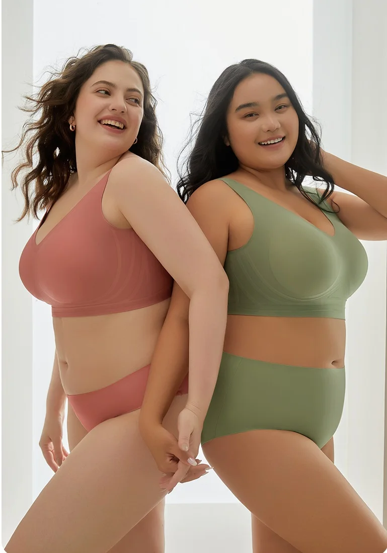 KL080 2023 Новый M-5XL 9 видов цветов модный Удобный и Мягкий Бесшовный Бюстгальтер больших размеров большая чашка