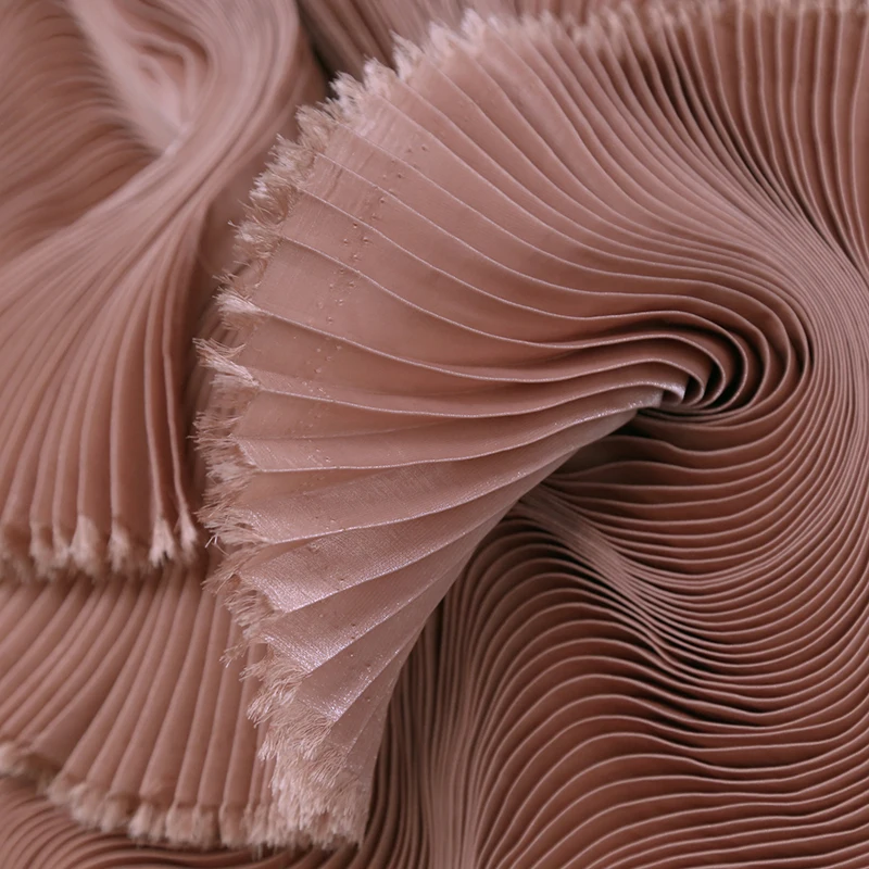 Pleated Mesh Fabric Design DIY Shape Handmade Fashion Designer Material Stage Background Fabrics
