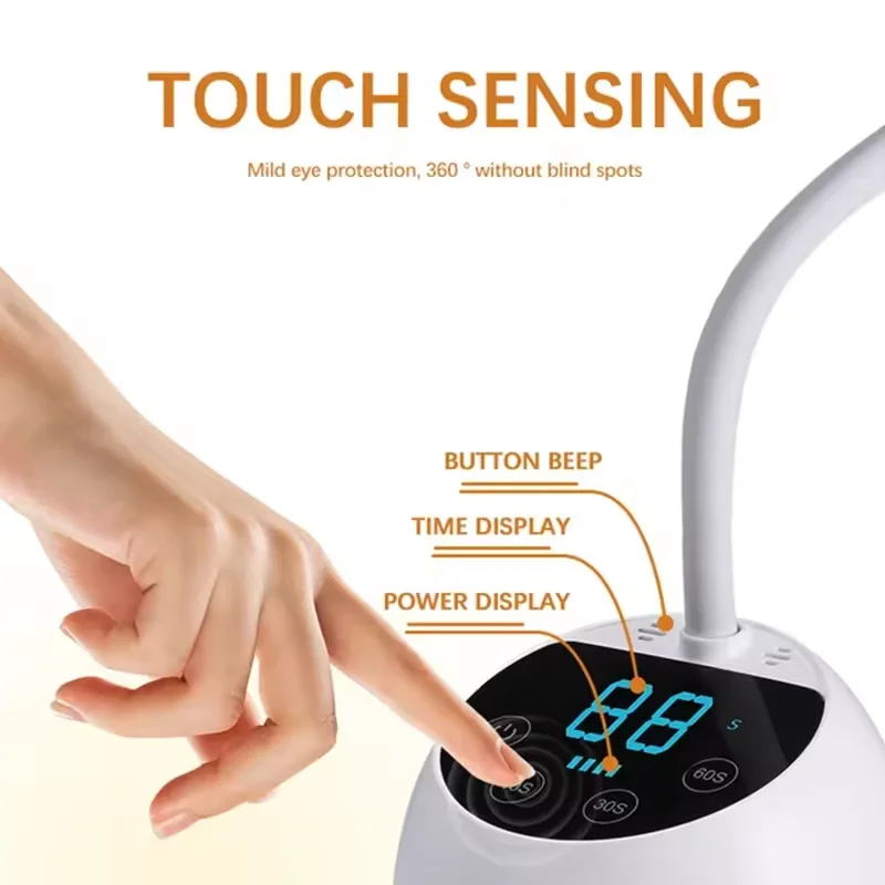Infrared Sensor M2 Portable Rechargeable Cordless Soft Gel Tips Curing Lamp Flexible Smart Touch UV LED Nail Lamp