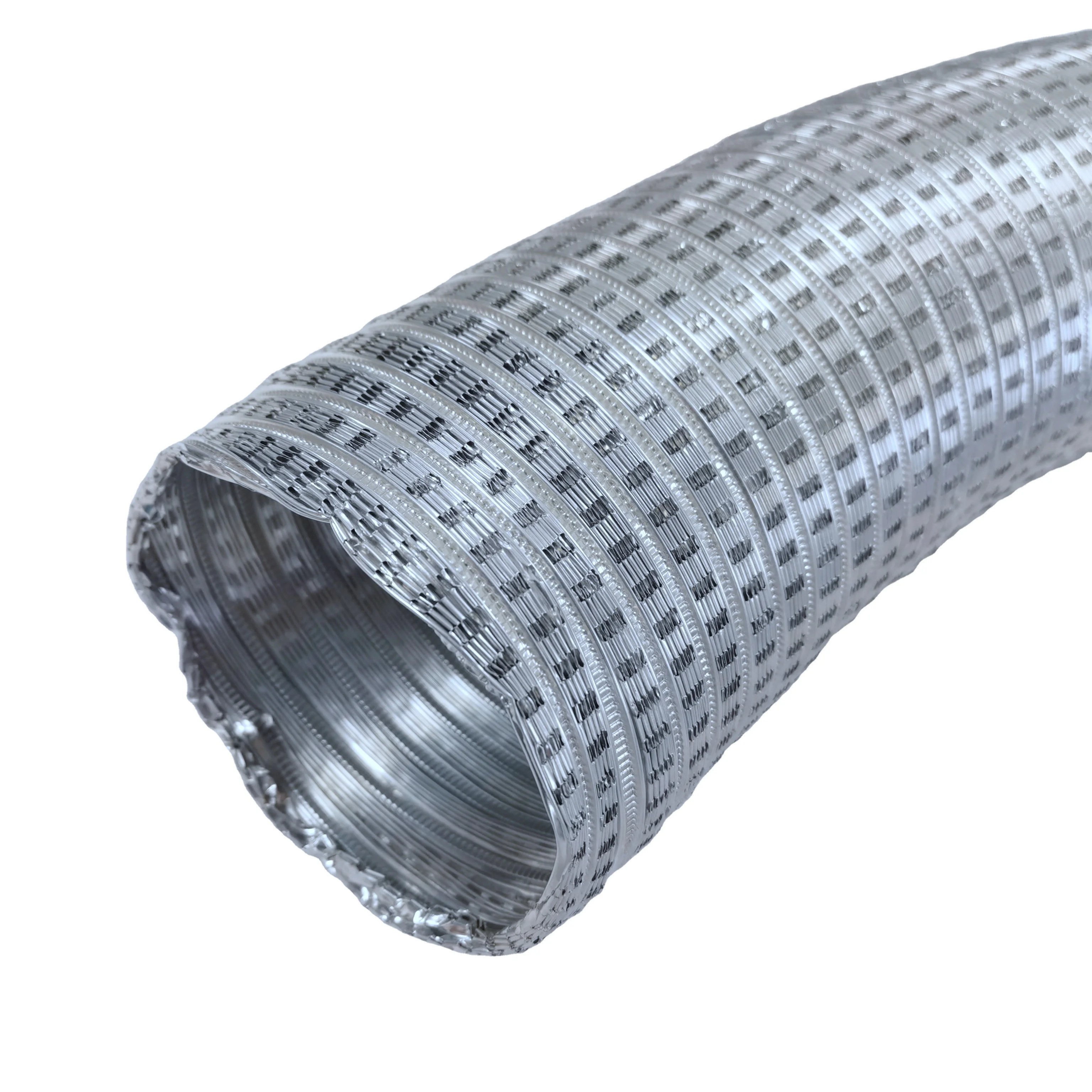 hvac system perforated semi-rigid aluminum flexible air duct air conditioner hose ducting duct