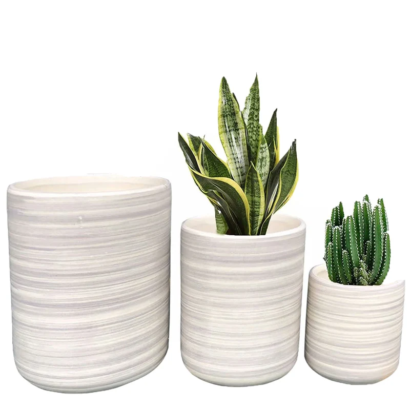 
Ceramic Flower Pot Indoor Plant Pot Succulent Planter Orchid Pot for Home Decoration Set of 3 