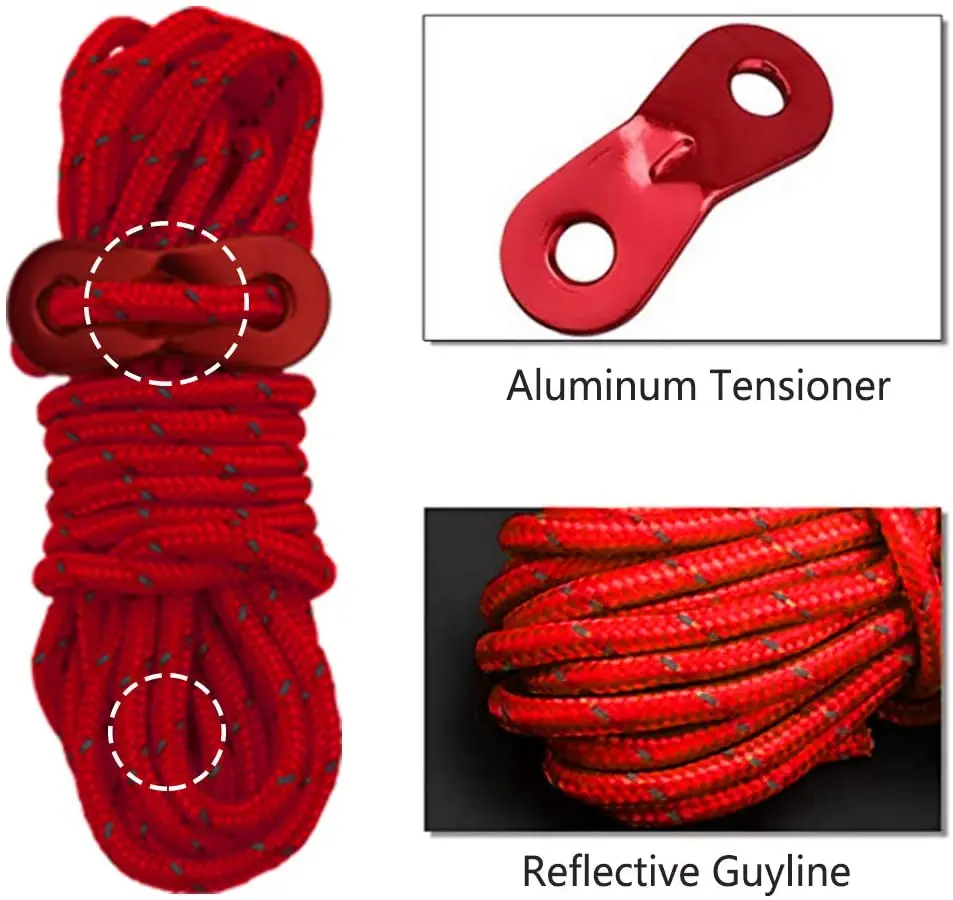 4mm Outdoor Guy Lines Tent Cords Lightweight Camping Rope