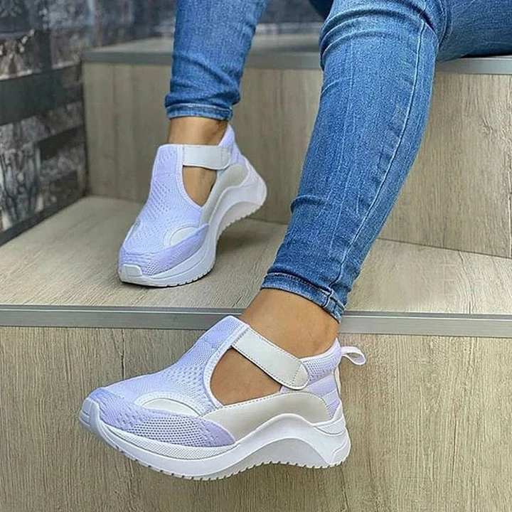 
2021 New Autumn Women Platform Sneakers Ladies Brand Shoes Girls Thick Bottom Sneakers Genuine Mesh Sneakers Trainers Flat Shoes 