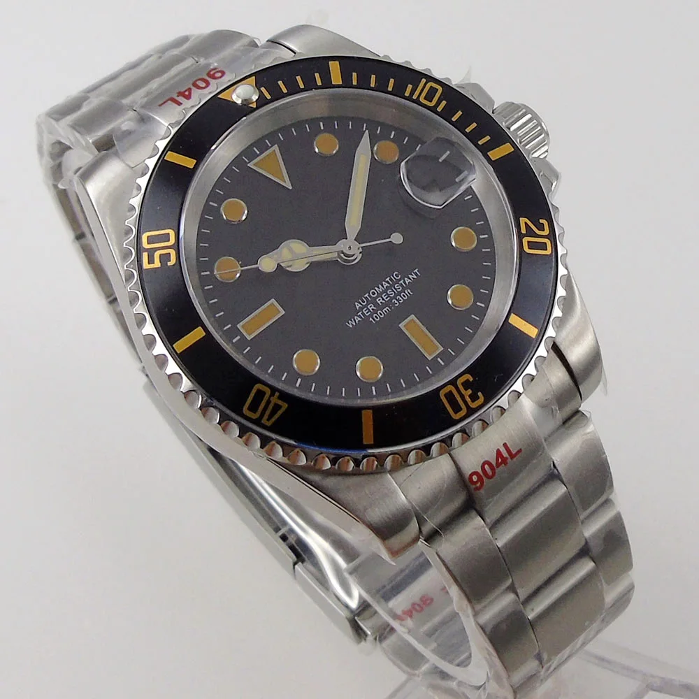 Мужские автоматические часы BLIGER 21 Jewels MIYOTA NH35A с подсветкой 40 мм