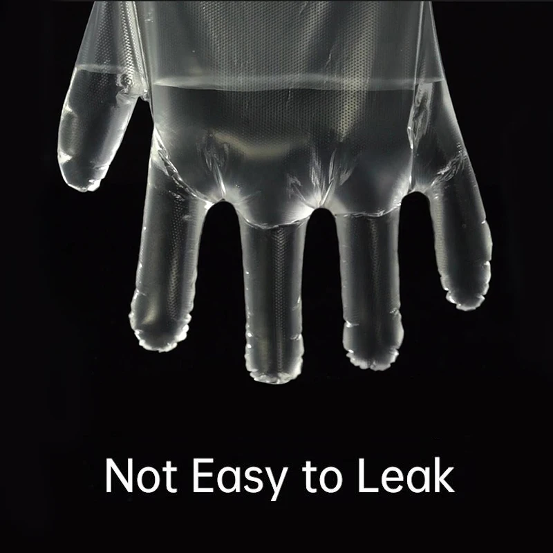 transport hdpe clear color plastic polythene disposable gloves