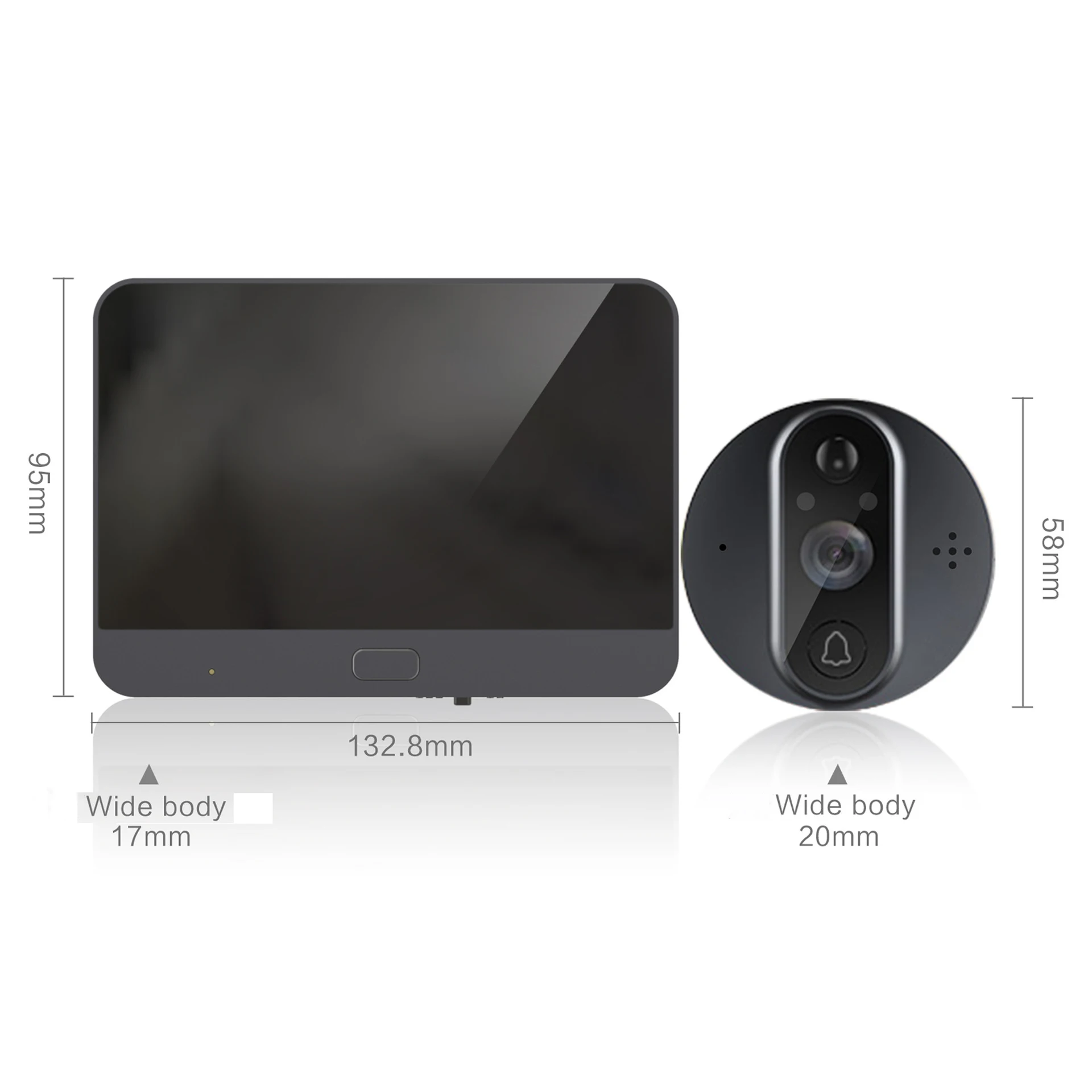 Visitor Door Bell Face Detection Door Bell Camera Wifi Hd Video Doorbell Remote Door Bell