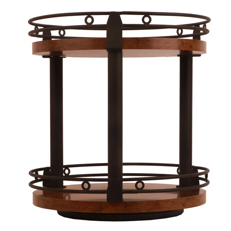 Wholesale rotating kitchen bread display rack countertop corner storage solution for multi layered snack dessert shelving