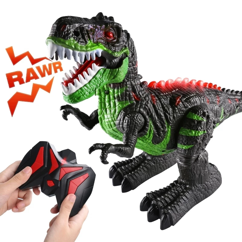 2021 selling remote control  dinosaurs electric sound light toys excavation jurassic animals toys for children