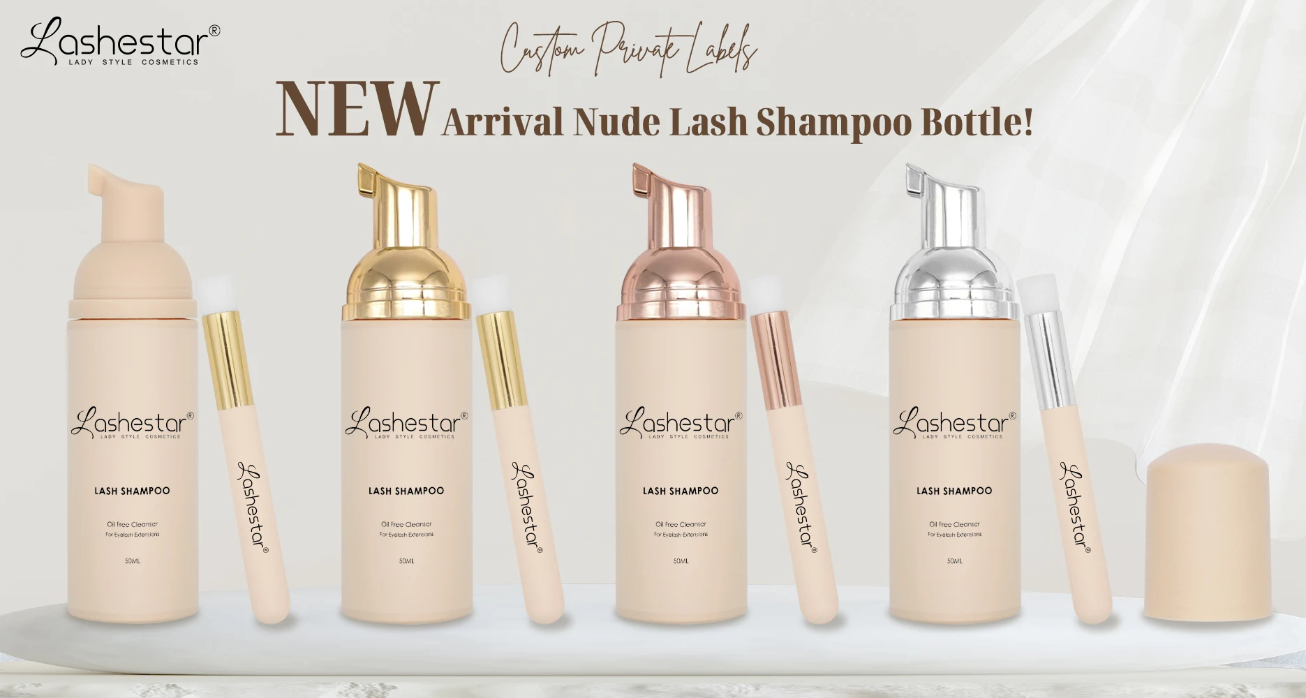 Wholesale 30ml 60ml 100ml 150ml Lash Shampoo Kit Vegan Eyelash Cleaning Foam Private Label Eyelash Foam Cleanser Set