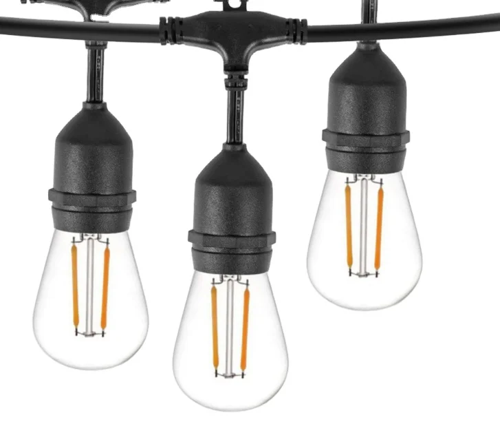 IP65 15 м товарного сорта светодиодные гирлянды S14 LED Ретро лампа накаливания Эдисона ЕС может подсоединиться на свадьбу праздник освещение гирлянда