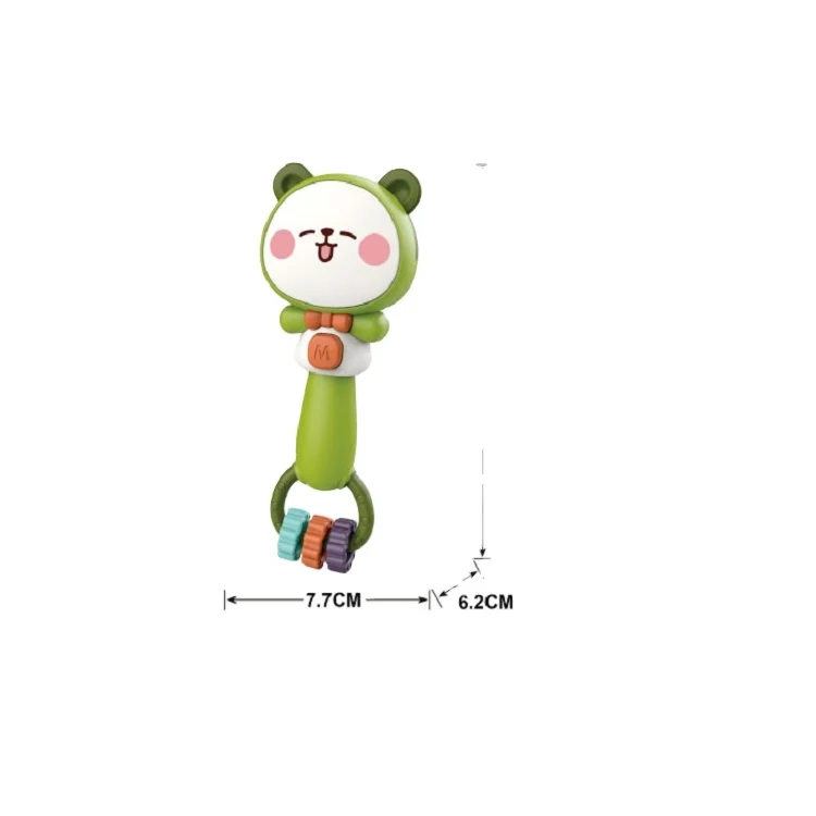 19.2*7.7cm boxed cartoon handheld musical early educational entertainment  rattle toys for kids age 12 month+