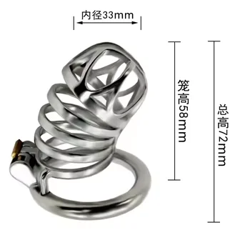 FRRK cock cage 304 stainless steel male chastity cage for men lock penis bird cage bondage sex toys