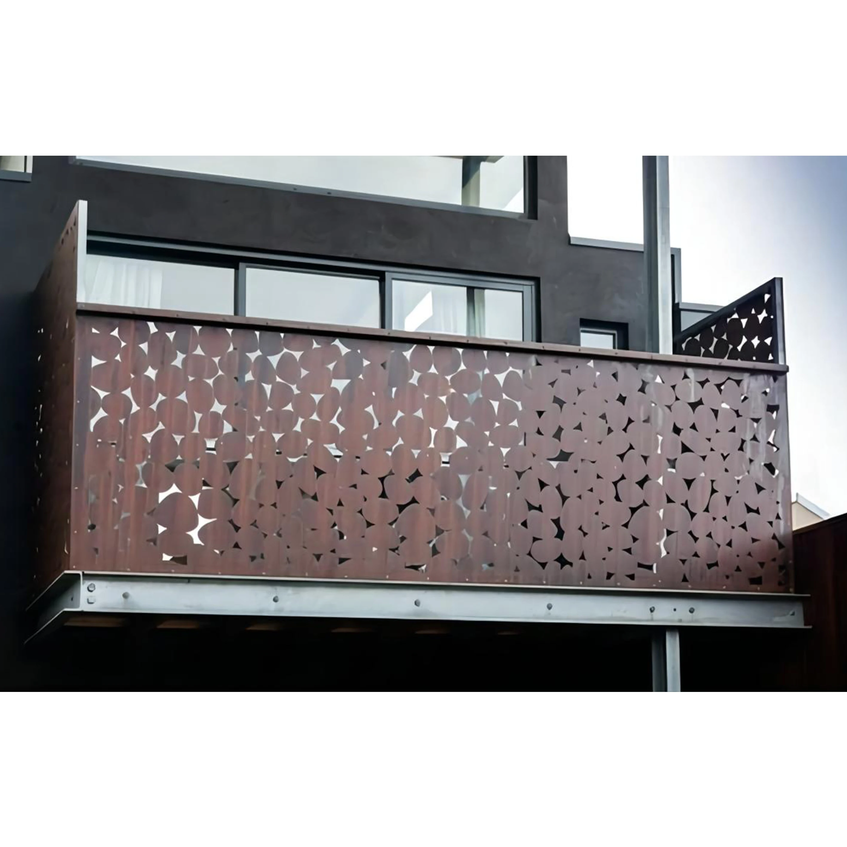 Beautifully Laser Cutting Private Customization Wrought Iron Railing Balcony