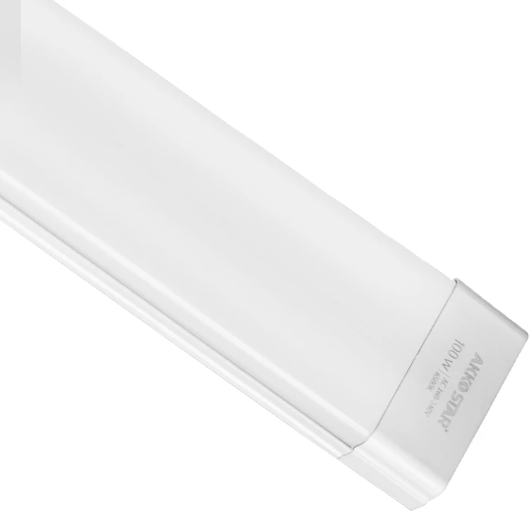AKKO STAR High Brightness White AC180-240v/50HZ 100W 1200mm 6500K PC Cover LED Dust Proof Light Fixture Tube