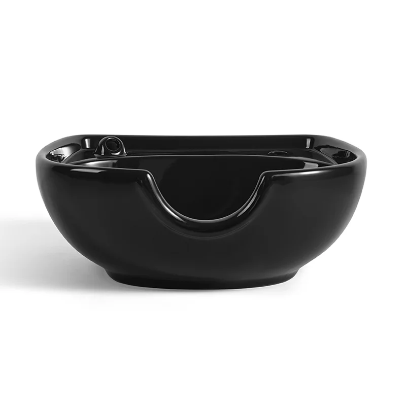 Beauty Hair Salon Equipment Hairdressing Ceramic Shampoo Basin JX-019 Black and White Salon Furniture Carton Box OEM Service