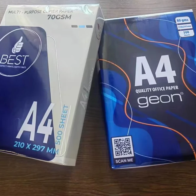 Manufacturers 70gsm 75gsm 80gsm Hard A4 Copy Bond Print Letter Legal Long Size Draft Double White Printer Office Copy Paper