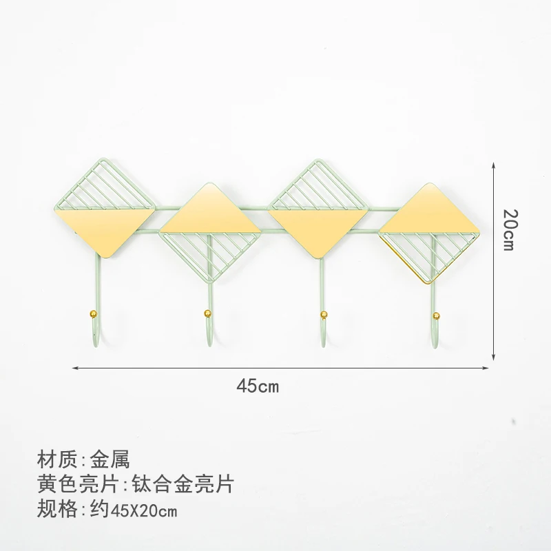 Factory Manufacture Hooks Coat Wall Robe Metal Clothing Vintage Towel Hanger Coat Diamond shaped circle Hanger Cloth Hook