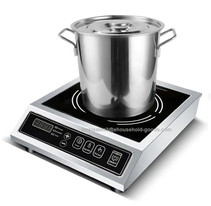 220 В электрическое коммерческое кухонное оборудование из нержавеющей стали 3500 Вт Ресторан индукционная плита