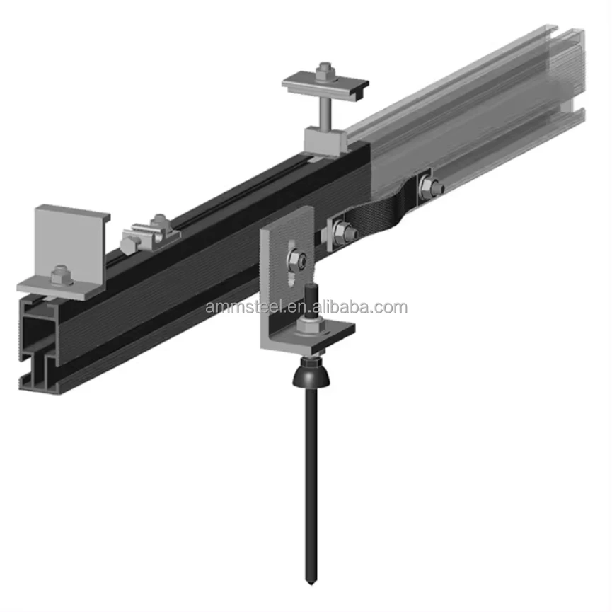 Dual Linear Guide Rail Tracker for Photovoltaic Brackets Woodworking Aluminum Profile with Roller Slide Roof Ground Installation