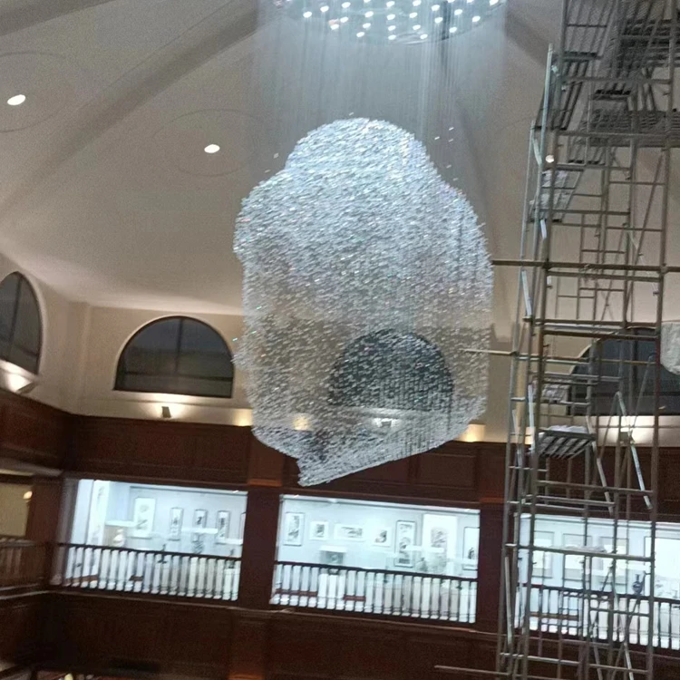 Luxury Art Design Light Figure of the Buddha Modern Pendant Lighting Decoration Hotel Wedding Lamp Crystal Chandelier