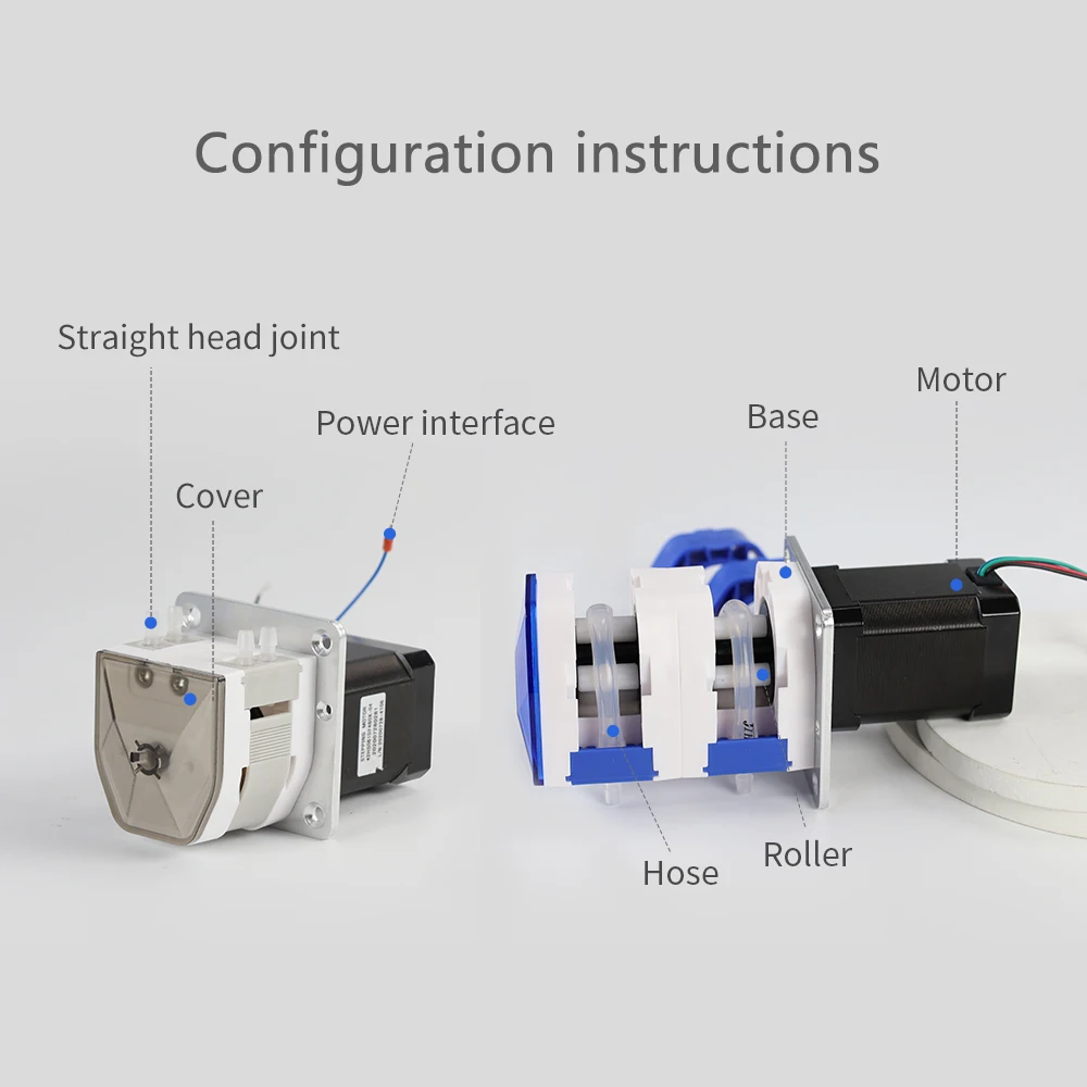 24V Single or Dual Channel Micro Flow Rate Mini Peristaltic Liquid Pumps Manufacturers with Speed Controller