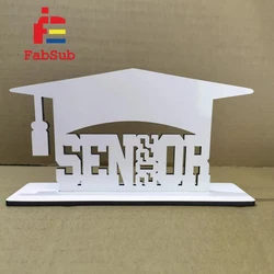 2023 Wooden Graduation Gifts MDF Blanks Personalized White Frame sublimation GRAD Photo frames